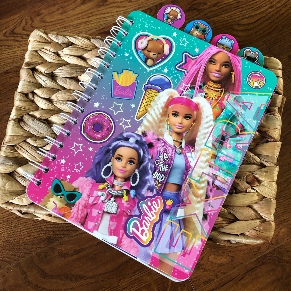 Barbie Tabbed spiral notebook journal